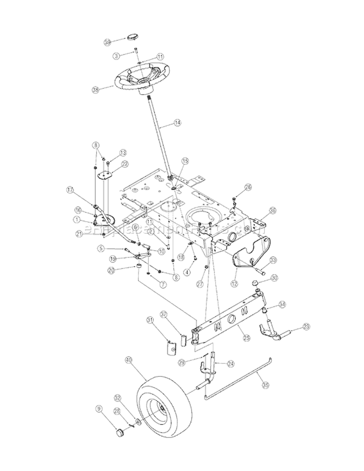 Page G Diagram and Parts List for 13AN791G755 2005 Yard Man Lawn Tractor